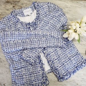 COPY - Carolina Belle tweed fringe blazer jacket